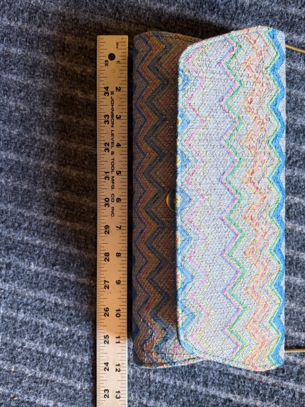 Franchi Straw Clutch Crossbody bag with Metal Rope Strap - Picture 11 of 11